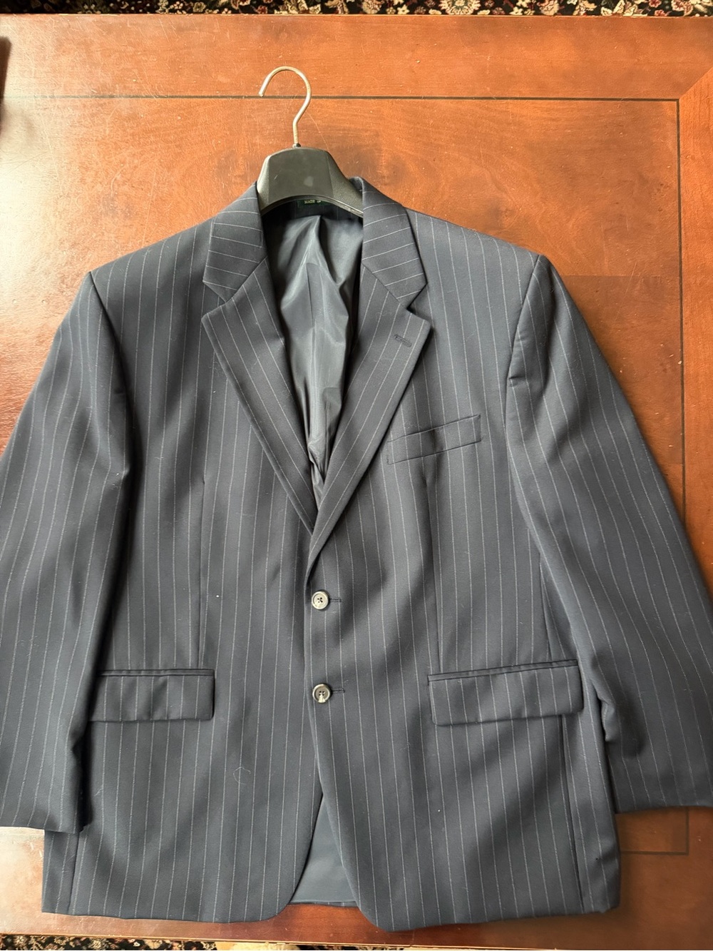 Ralph Lauren Navy Pinstripe Two-Button Suit Jacket